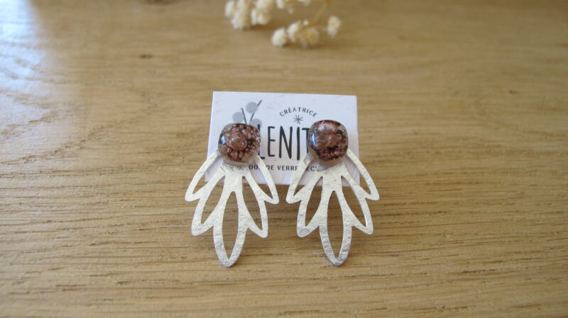 Boucles d'oreilles Alma · Argent · Rosé bulle